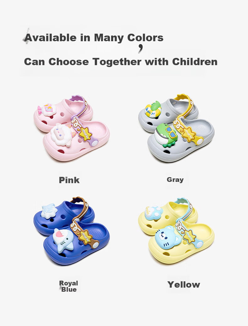 Cheerful Mario Crocodile Kids Summer Slippers Boys Clogs Non-Slip Indoor Bath Toddler Sandals Baby Beach Shoes 7