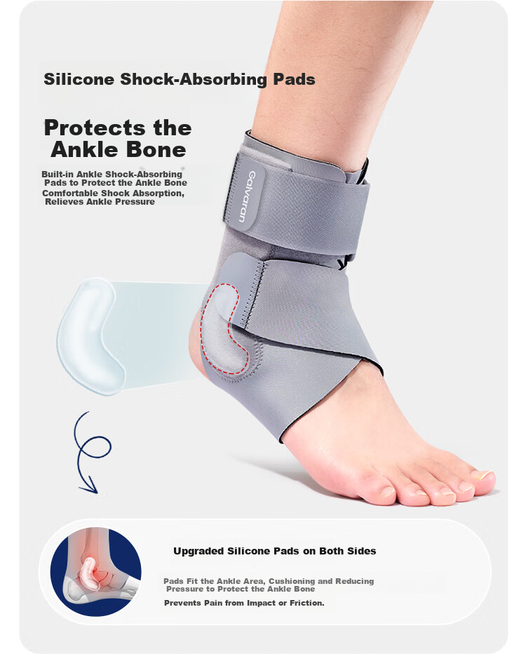 GALVARAN Ankle Brace Sprain Prevention Sturdy Support Joint Stabilizer Unisex Sports Protective Sleeve Fracture Guard [M] 6
