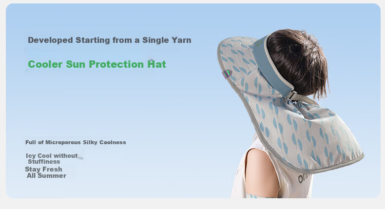 Kocotreekk Kids UV Protection Wide Brim Open Top Hat Breathable Neck Guard Cap Blue Green M 5