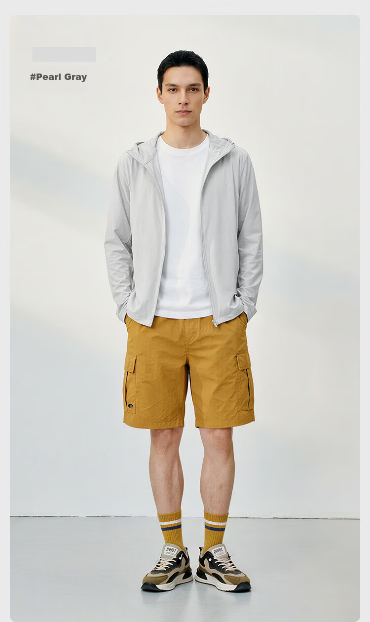 JD Jingzao Bestselling 10k+ Small Cooling Fan Men's Sunscreen Ice Silk Cool Outdoor Sun Protection Jacket Spring Summer Thin Coat Light Pine Green L 19
