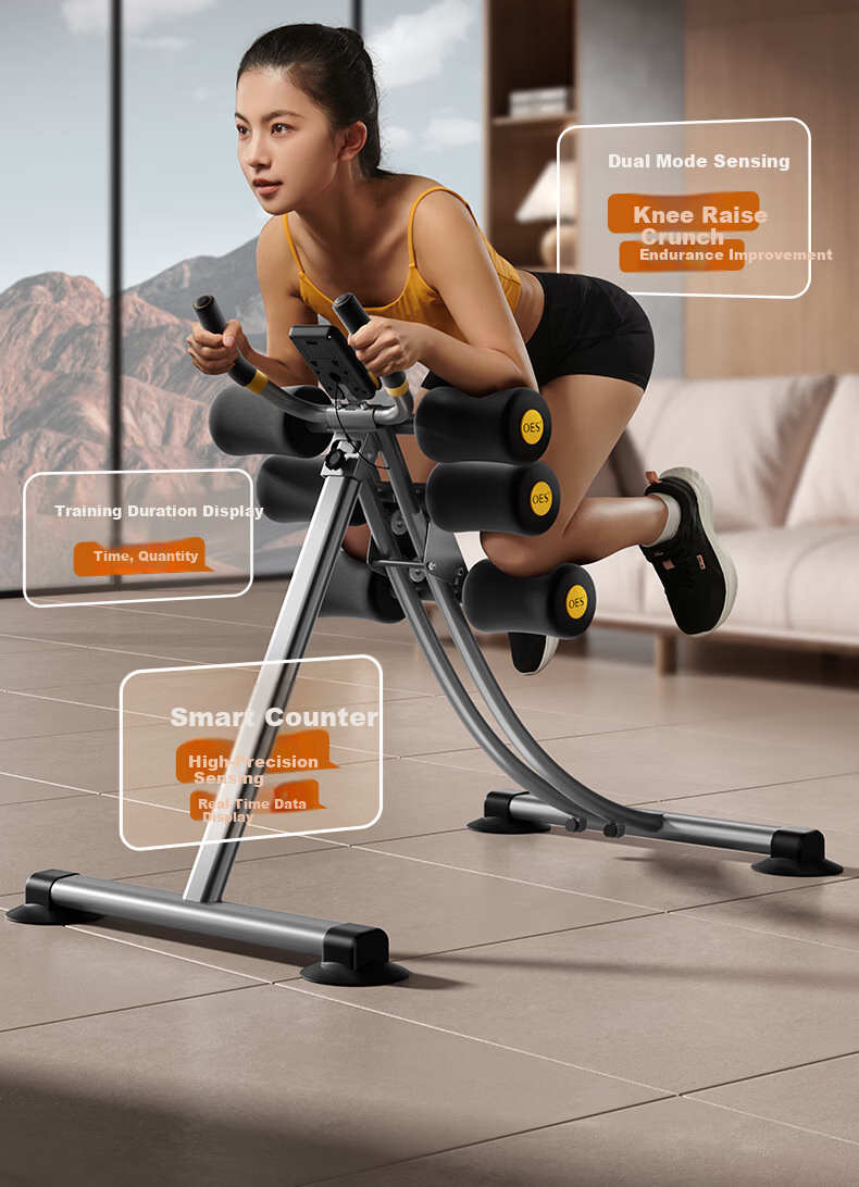 OES Abdominal Crunch Machine Waist Slimming Sit-Up Assistant Home Ab Workout Equipment Indoor Fitness Device 17