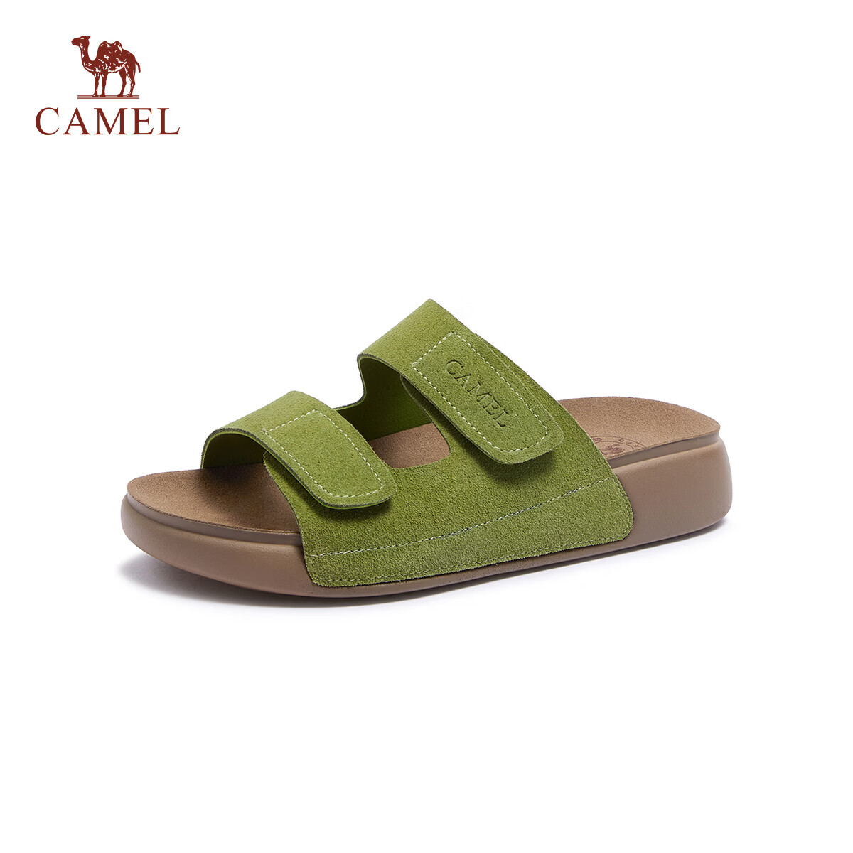 CAMEL Outdoor Soft Loafers 2.0 Thick Sole Magic Tape Birkenstock Sandals L26M504019 Green (Suede) Size 37