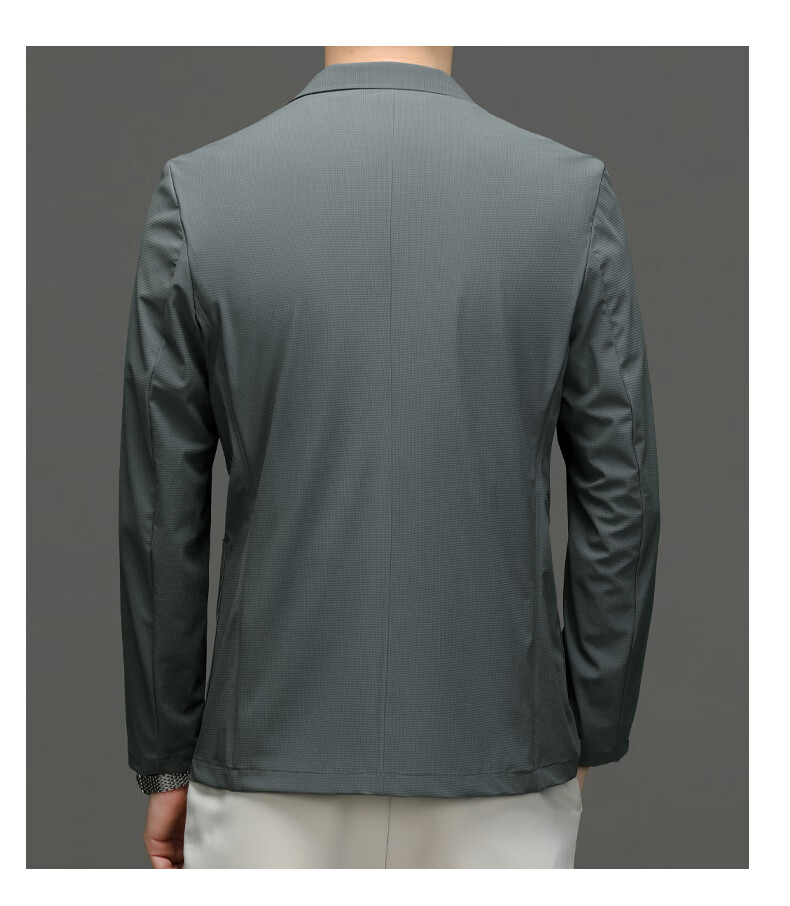 Pierre Cardin Father's Day Gift Sun Protection Suit Men's Ice Silk Seamless UV-Resistant High-End Business Blazer Gray-Green M 33