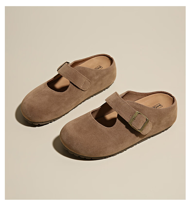 Cartelo Crocodile Women's Summer New Retro Closed-Toe Sandals Versatile Slip-On Birkenstock Shoes 1812 Khaki Size 36 9