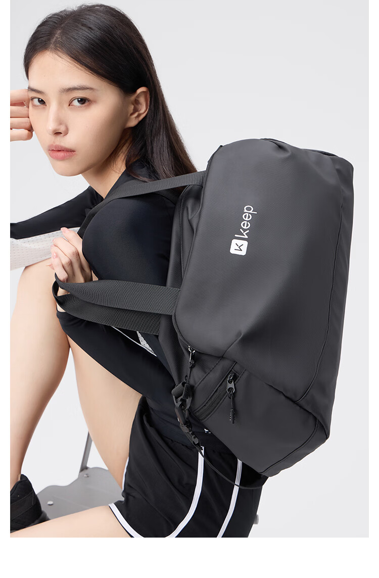 Keep Swimming Bag Dry and Wet Separation Travel Fitness Unisex Sports Training Shoulder Crossbody Waterproof Bag 472 Black 16