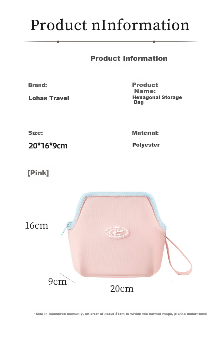 LOHO Travel Makeup Bag Portable Toiletry Skincare Storage Pouch for Women High-End Travel Business Trip Stylish Carry-On 1