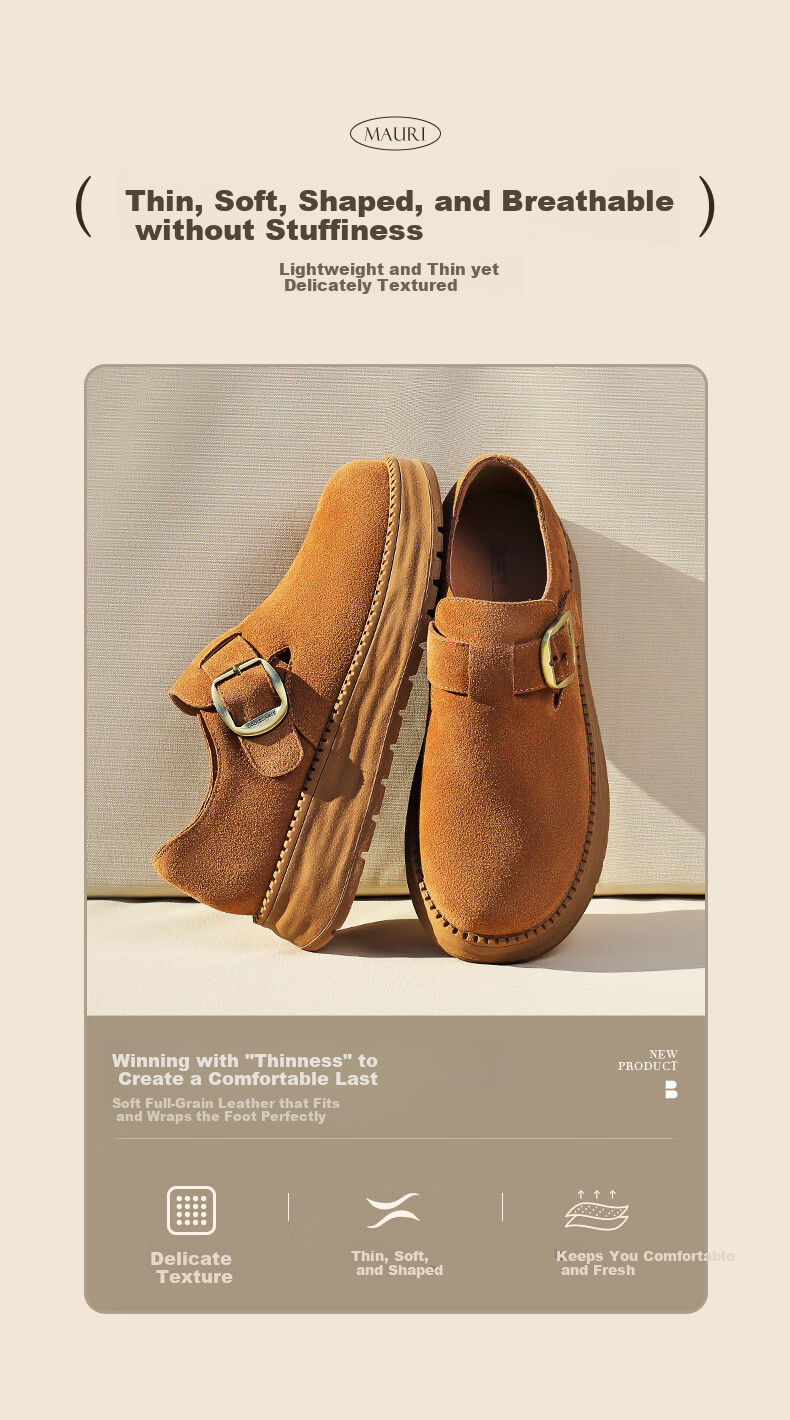 Belle Caramel Mousse Dissolving Sole Birkenstock Women's 26 Spring Summer Thick Sole Casual Shoes JD032AM6 Brown Size 37 5