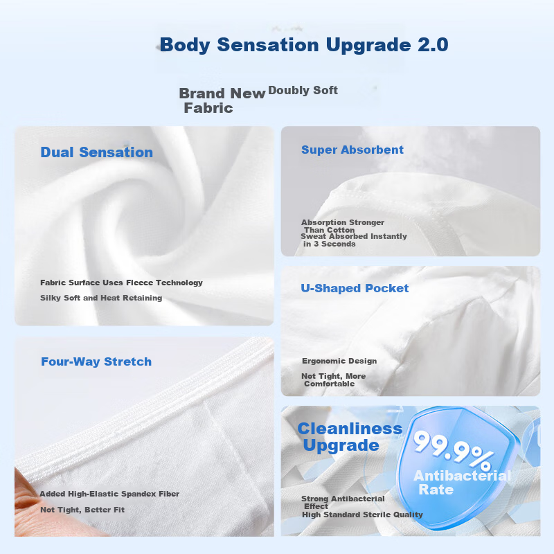 Freego Milk Fiber Disposable Men's Boxer Underwear Large Size Sterile Wash-Free Travel Business Mixed Color 6-Pack L Size