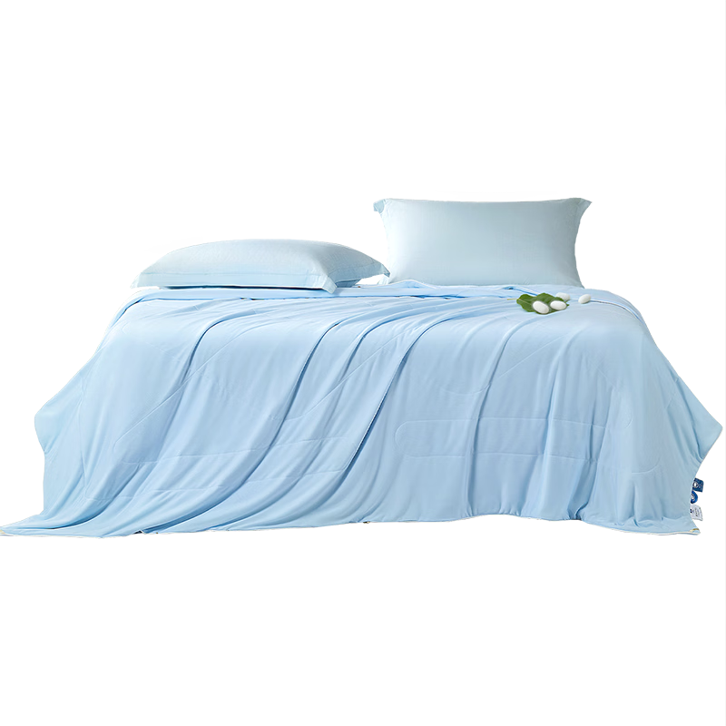 Fuanna Cooling Silk Quilt 100% Silk Knitted Bare Sleep Air Conditioning Quilt Core Summer Cooling Thin Quilt 230×229cm