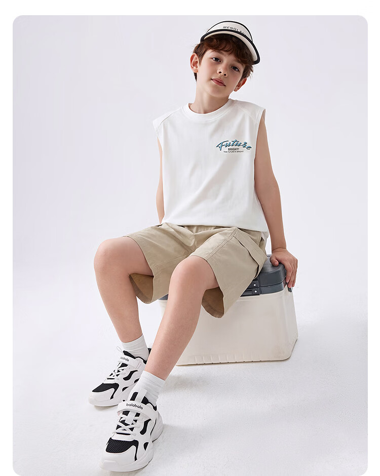 Balabala Boys Vest Set Kids Two-Piece 2026 New Summer Cool Sun Protection Moisture-Wicking Quick-Dry Trendy 23