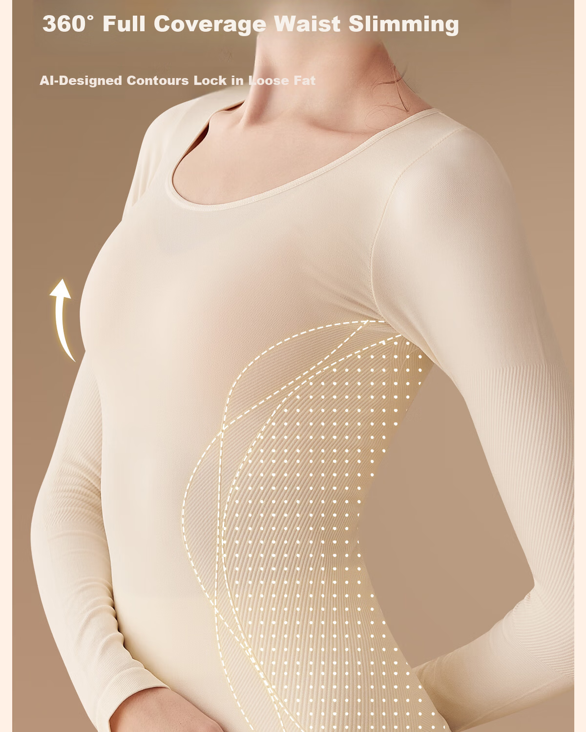 Tingmei Women's Thermal Underwear Slim Fit Seamless Base Layer Set Autumn and Spring Black M 6