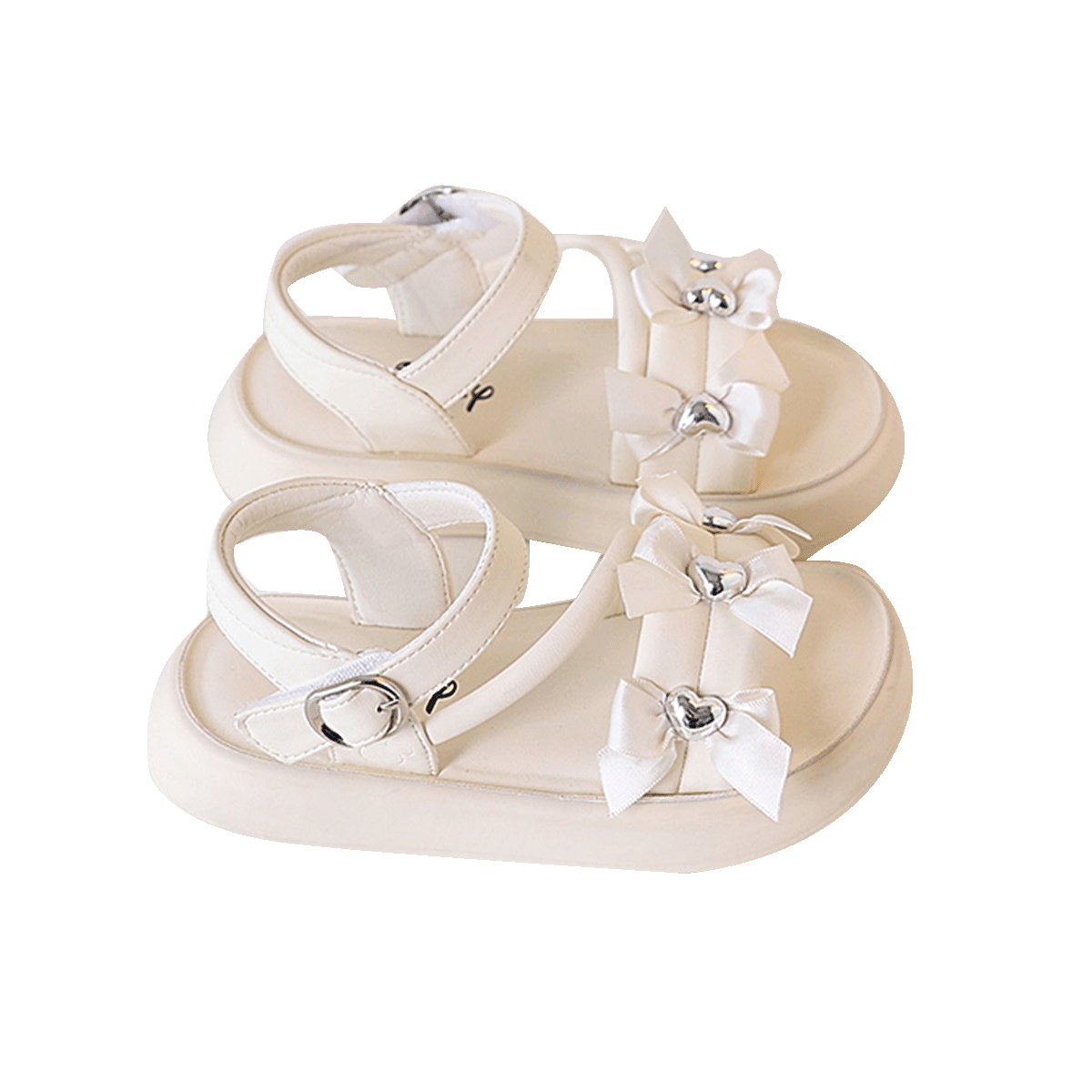 Disney Girls Summer Sandals New Fashion Non-slip Princess Shoes Beige Size 35