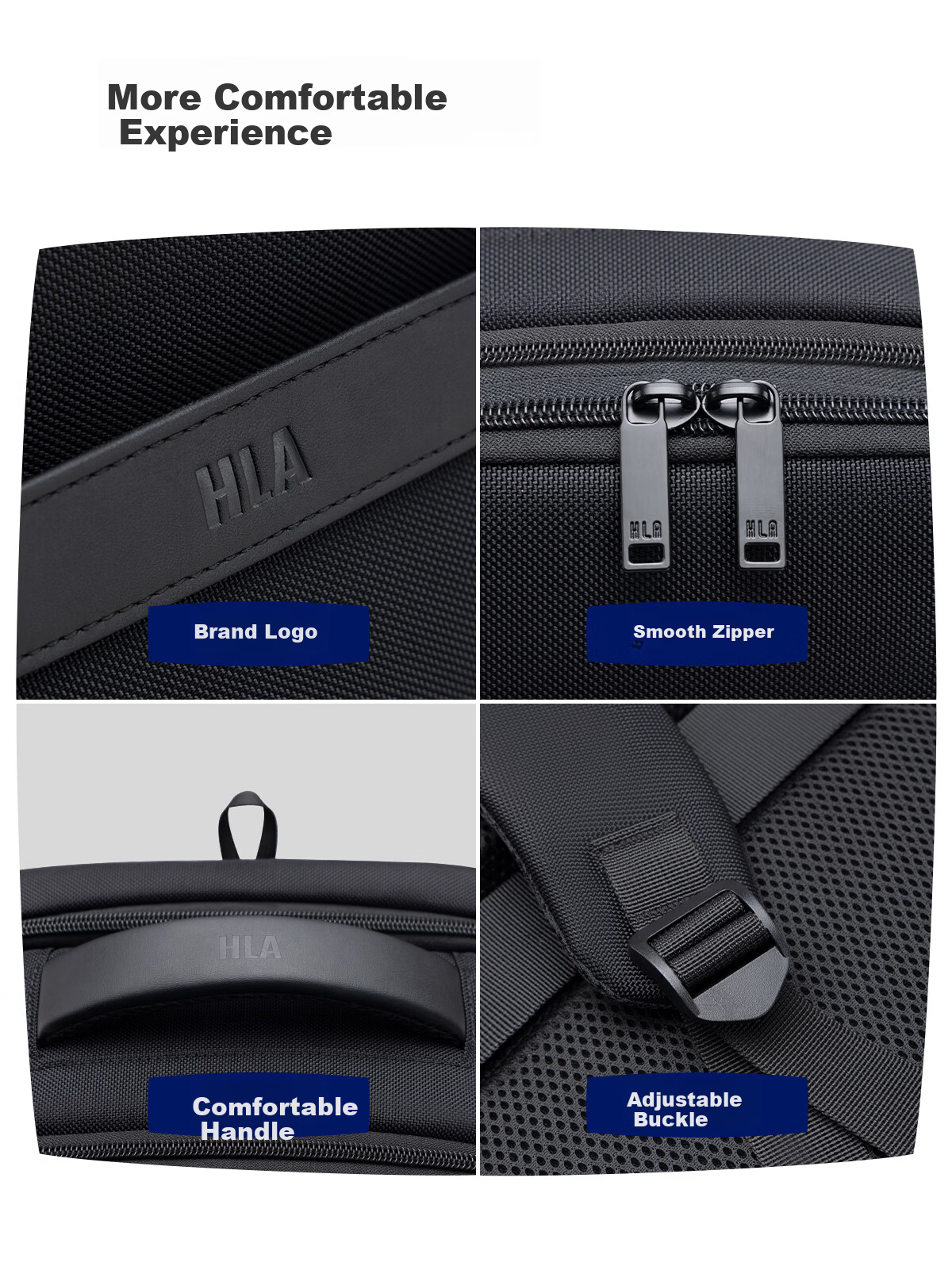 HLA Men's Large Capacity Backpack 2026 New Laptop Bag Business Travel Commuter Bag 9