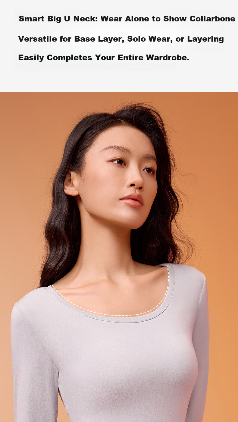 YOUKESHU Women's Thermal Underwear Set Moisturizing Coconut Oil Skin Care Seamless Slim Fit Comfortable Base Layer 9