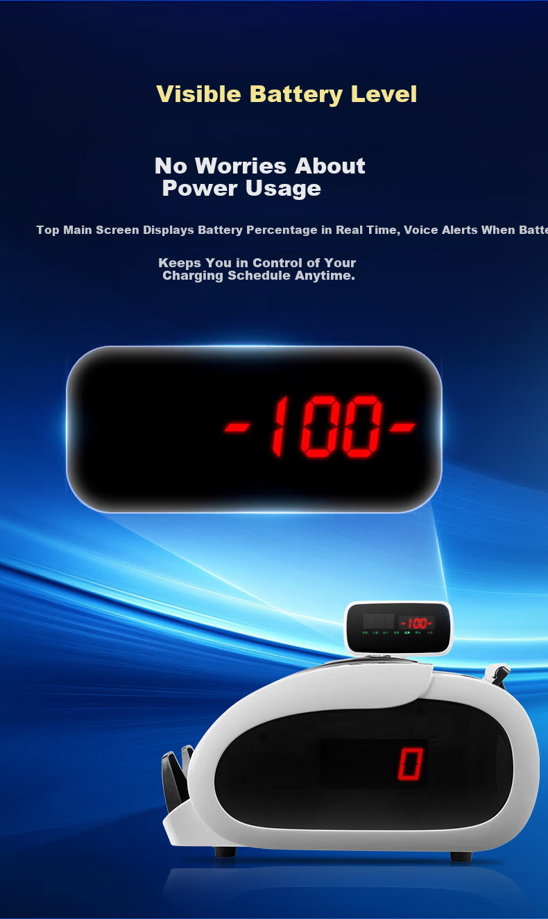 Comet C200 Portable Rechargeable Currency Counter Money Detector for New RMB Commercial Home Bank Use with Intelligent Voice C-Type 4