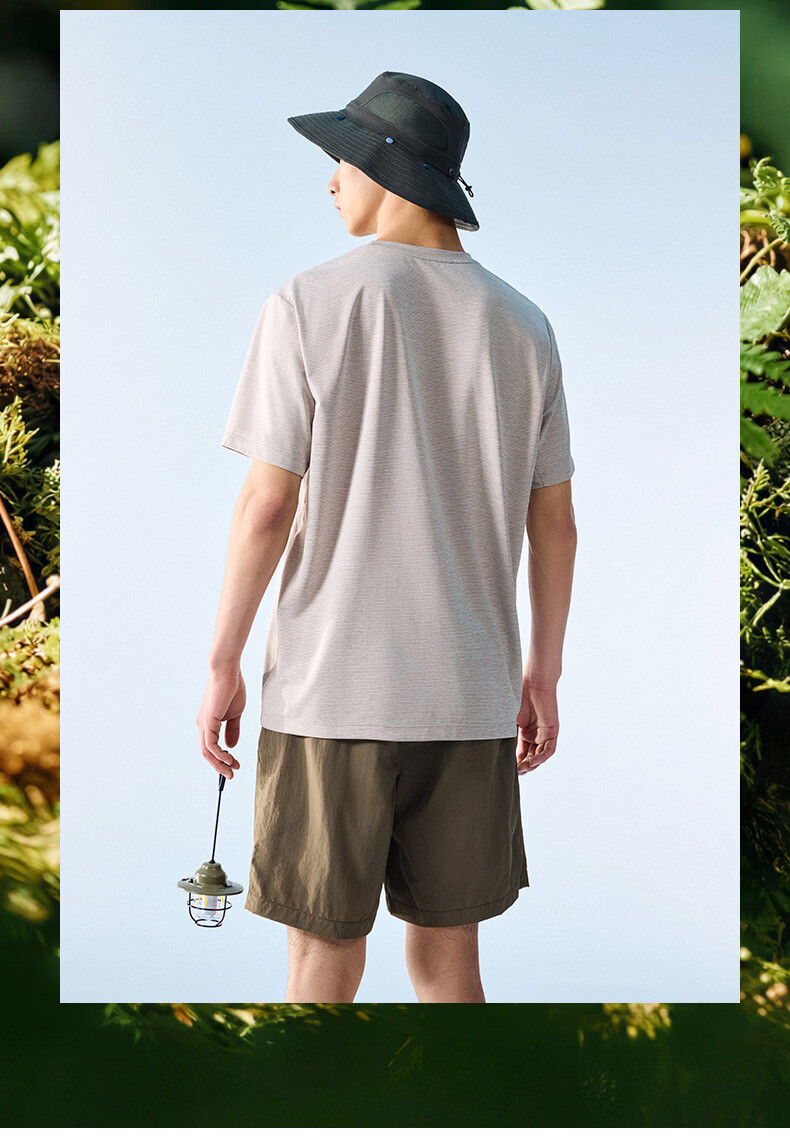 Anta Outdoor Quick-Dry Sports Short Sleeve T-Shirt Men Summer New Solid Color Breathable Trendy Knit Base Layer Top 21
