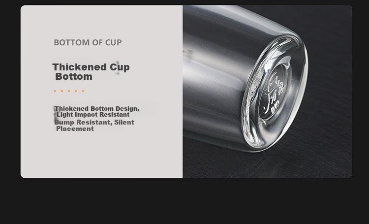 WANXIANG Classic Leather Texture Series U16 Fashion Business Office Glass Cup 390ML Curved Tea Cup with Filter Water Cup 13