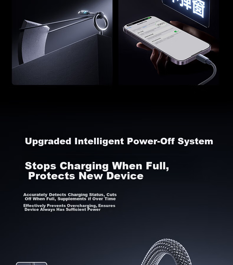 Baseus Apple Charging Cable PD30W/20W Smart Power-Off Data Cable for iPhone 14/13/12 Pro Max/11/XR/8P 1m White 3