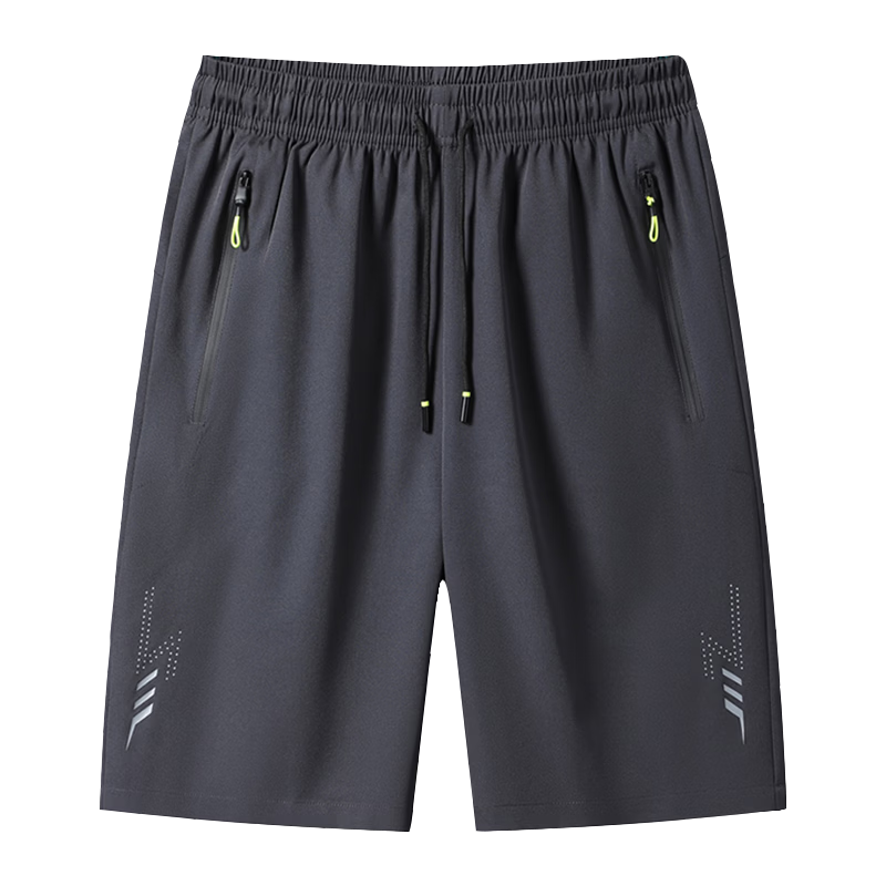 ROMON Men's Ice Silk Breathable Quick-Dry Stretch Loose Casual Summer Shorts 5X Gray Model 2309