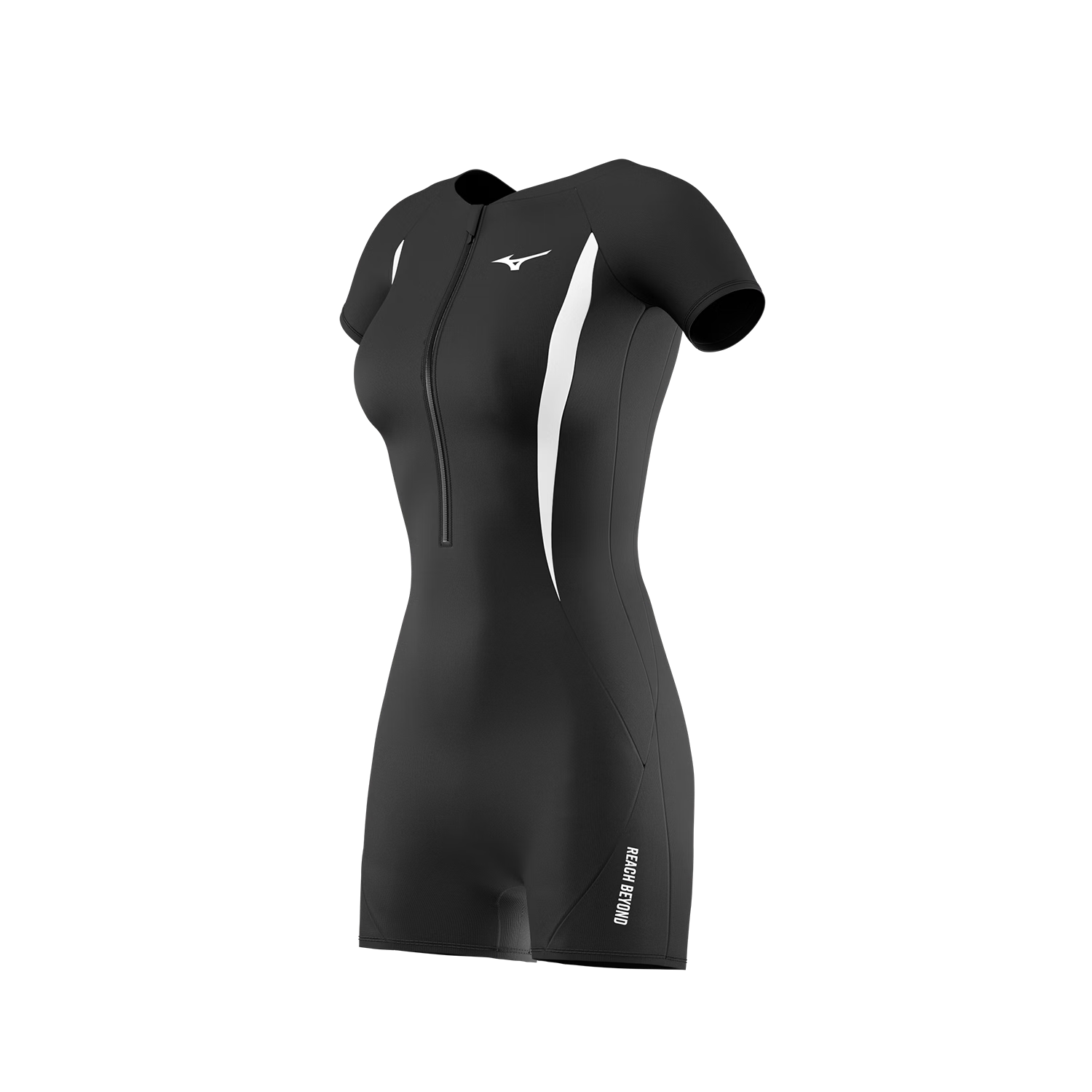 MIZUNO Women's One-Piece Swimsuit, Conservative Boyshort Style, Suitable for Hot Springs And Swimming, Fashionable Plus Size, Tummy Control And Slimming Swimwear, A1359 Black XL