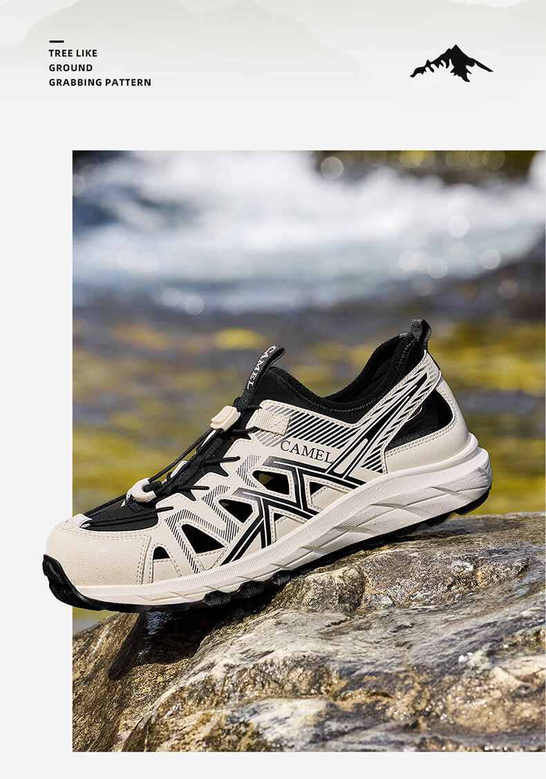 CAMEL Summer Breathable Outdoor Casual Sports Sandals for Men G16M076011 Black Size 40 12