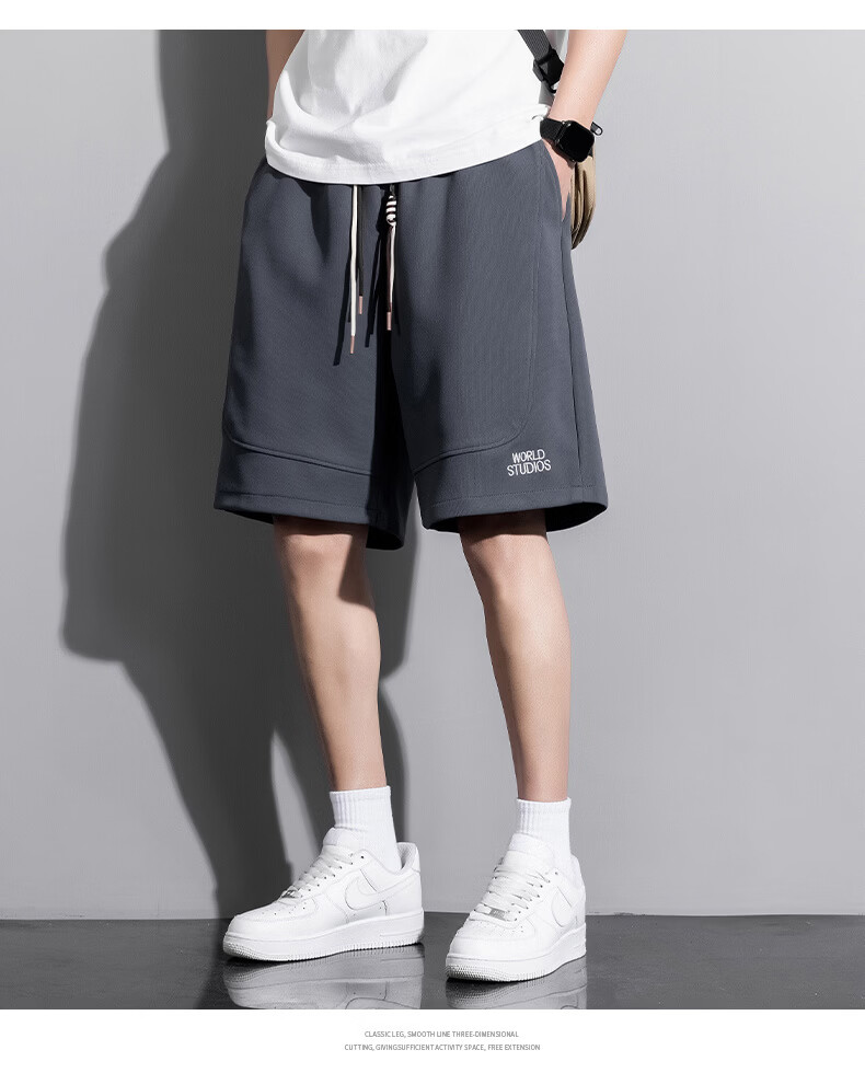 Jeanswest Men's Outdoor Sports Shorts Summer Casual Five-Point Loose Straight-Leg Plus Size Pants Father's Day Gift 8