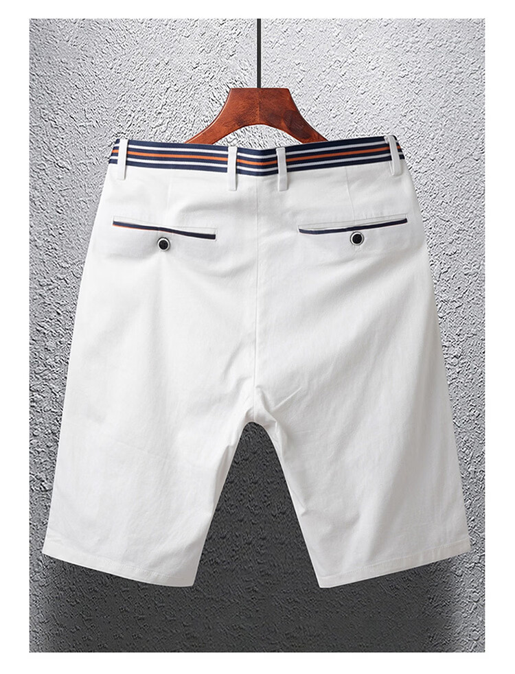 Pierre Cardin Men's Summer Casual Straight-Leg Loose Cotton Stretch Shorts Khaki Size 36 16