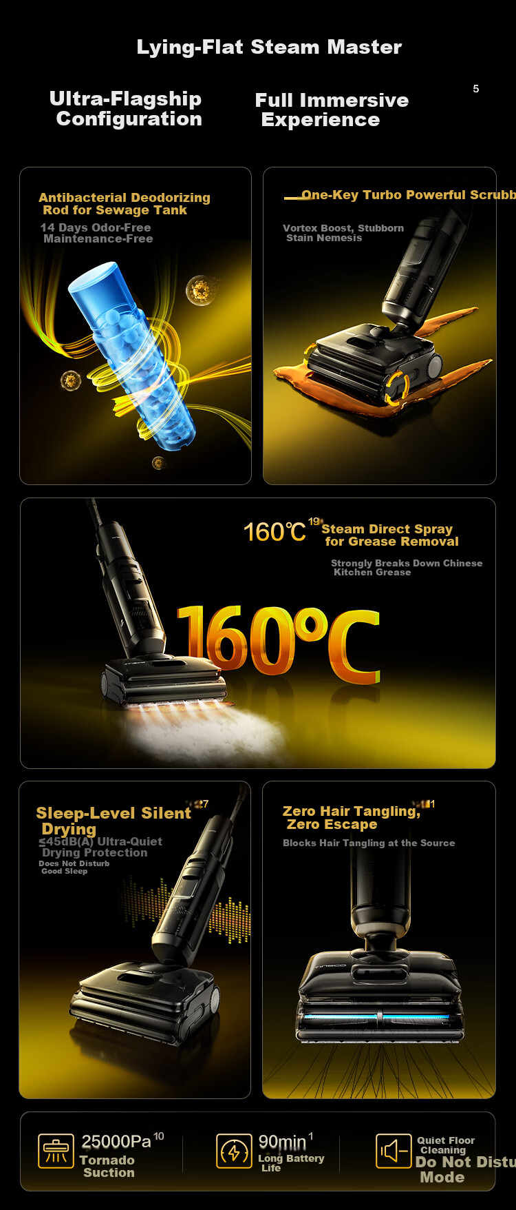 TINECO Steam Multi-Function Version [160°C Steam Cleaning, 1 Machine 5 Uses AI Assistance] Steam Home Floor Cleaner, All-In Mop And Vacuum Robot 4