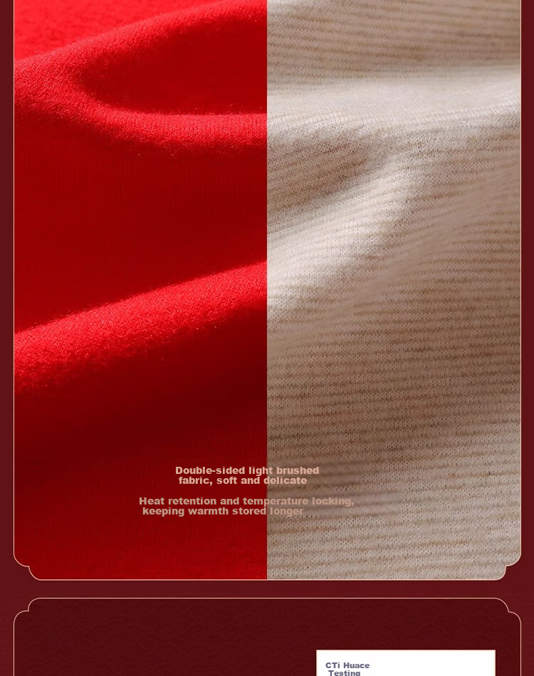 GRACEWELL Hongyun Lucky Warm Set Wedding Celebration Gift Box Red Thermal Underwear Base Layer Autumn Shirt and Pants Men XXL 10