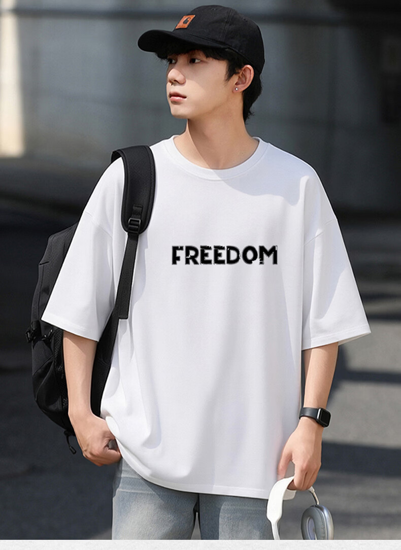 Warrior Men's Summer Short Sleeve T-Shirt Breathable Sweat-Absorbing Crew Neck Basic Printed Top 9