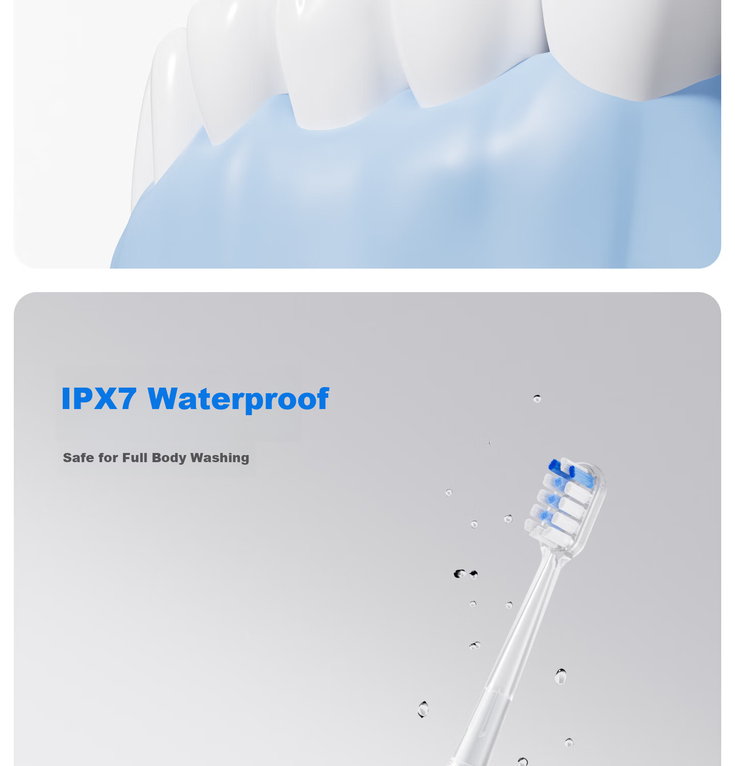 Infly Electric Toothbrush Sonic Vibration Soft Bristles Gum Care Rechargeable Smart Adult Unisex Couple Birthday Gift T20pro Silver Moonlight Silver 12