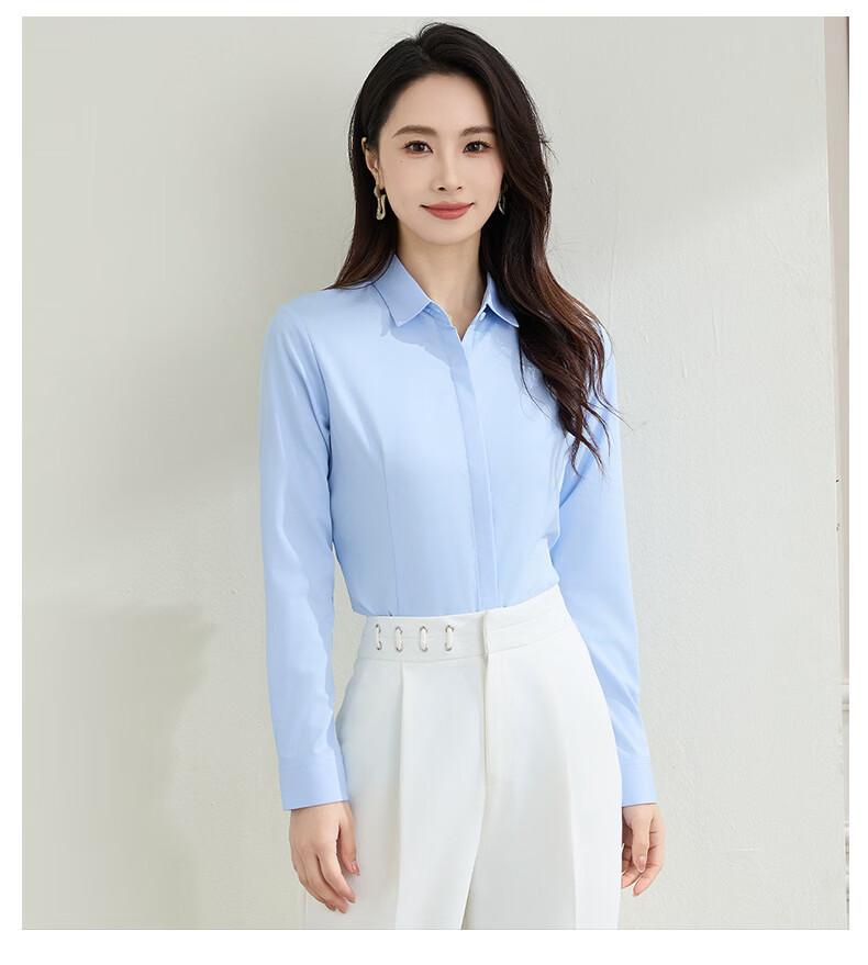 TUCANO Women's Short Sleeve Shirt Silk Modal Wrinkle-Resistant Non-Iron Business Formal Top White M 15