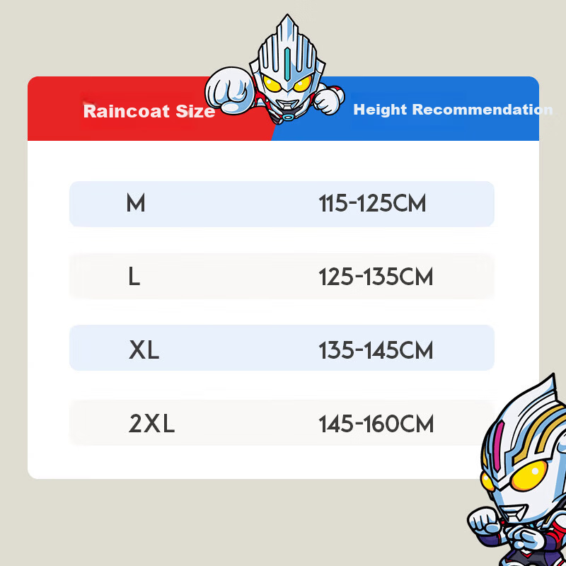 Cheerful Mario Ultraman Kids Raincoat Boys 2024 Waterproof Full-Body with Backpack Slot Toddler Kindergarten School Rain Poncho