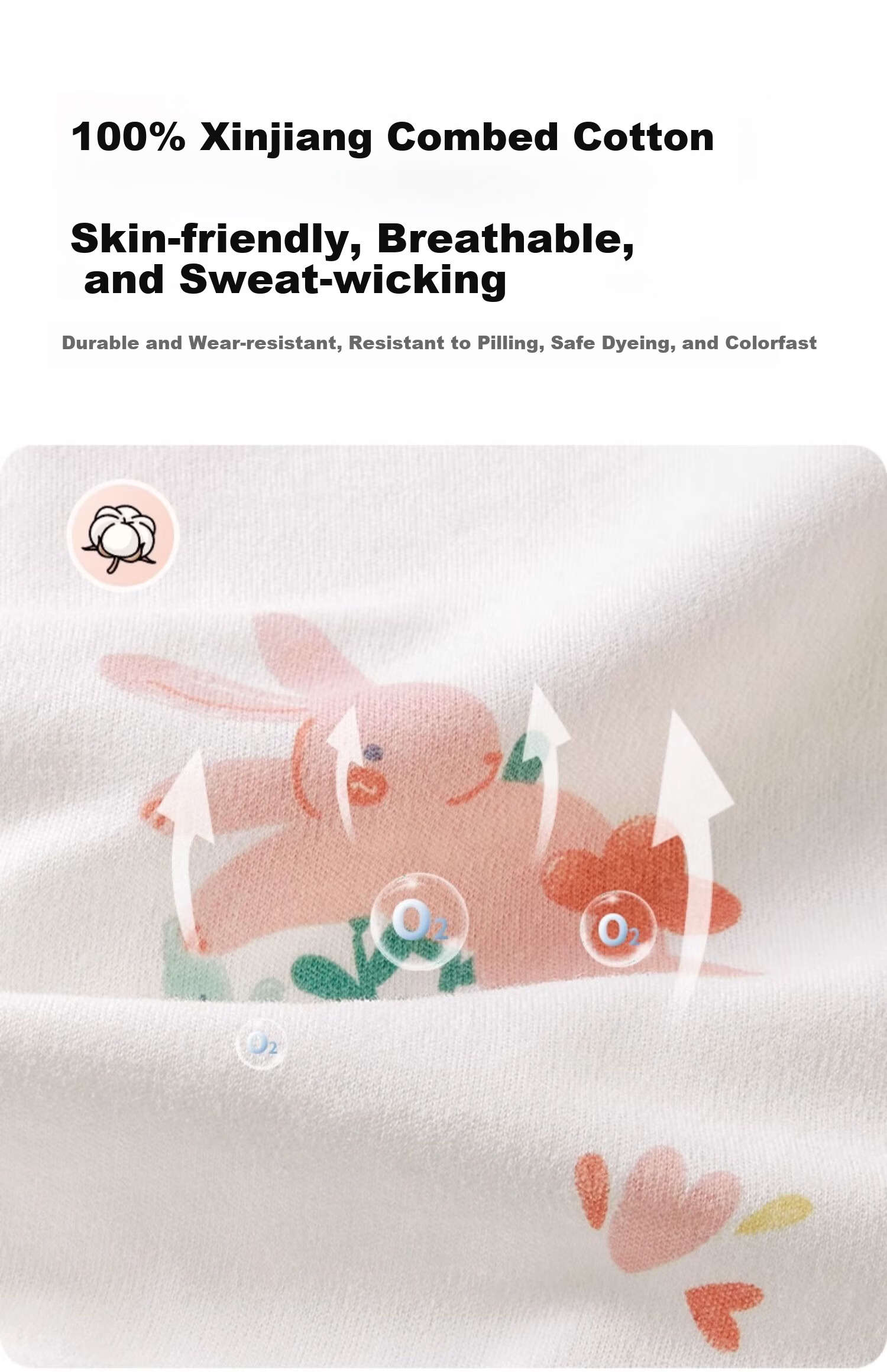Aibedila Baby Romper Spring and Autumn New A-Class Pure Cotton Infant Clothing Crawling Suit Outfits 2-Pack Horse Pattern Size 90 6