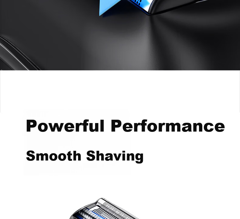 AUX Portable Palm-Sized Reciprocating Electric Shaver for Men, Compact Electric Razor, Travel-Friendly Beard Trimmer, Men's Gift 12