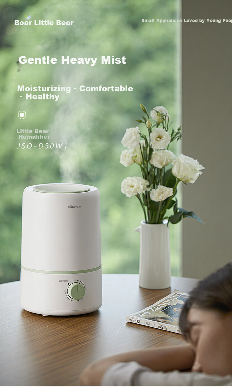 Bear Home Bedroom Humidifier Baby Quiet Antibacterial Air Humidifier Mini Desktop Air Conditioner Humidifier JSQ-D30W1 1