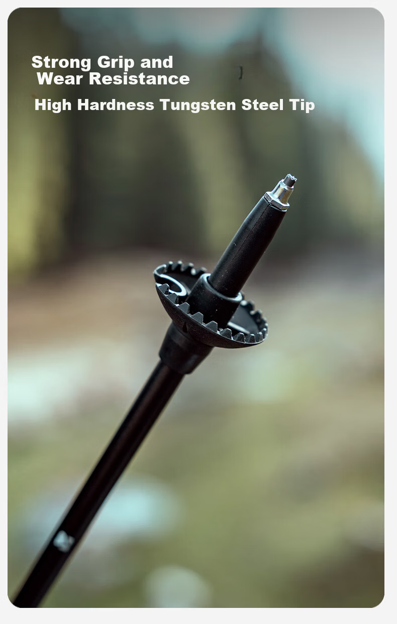 MOBIGARDEN Expedition Shock-Absorbing Outdoor Hiking Aluminum Alloy Telescopic Trekking Pole NX25667010 Lava Orange 12