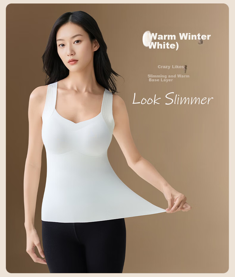 Herbal Original Velvet Warm Vest for Women with Chest Pad Thermal Base Layer High Elasticity Undershirt 2025 Autumn Winter New Edition 34
