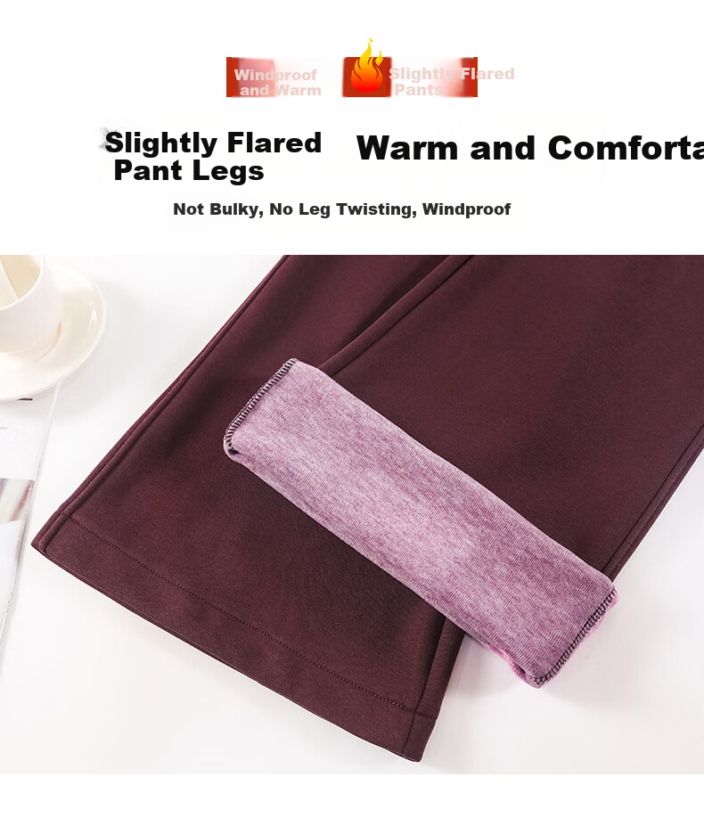 Jeanswest Women's Casual Autumn Winter Straight-leg High-waist Slim Fit Narrow Combed Cotton Slight Flare Pants Cloud Gray L 12