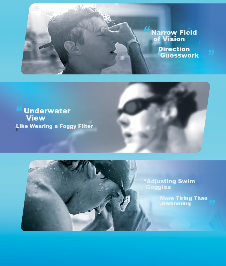 Speedo Freedom Series Swim Goggles Anti-Fog HD UV Protection Wide-Angle Comfortable 3