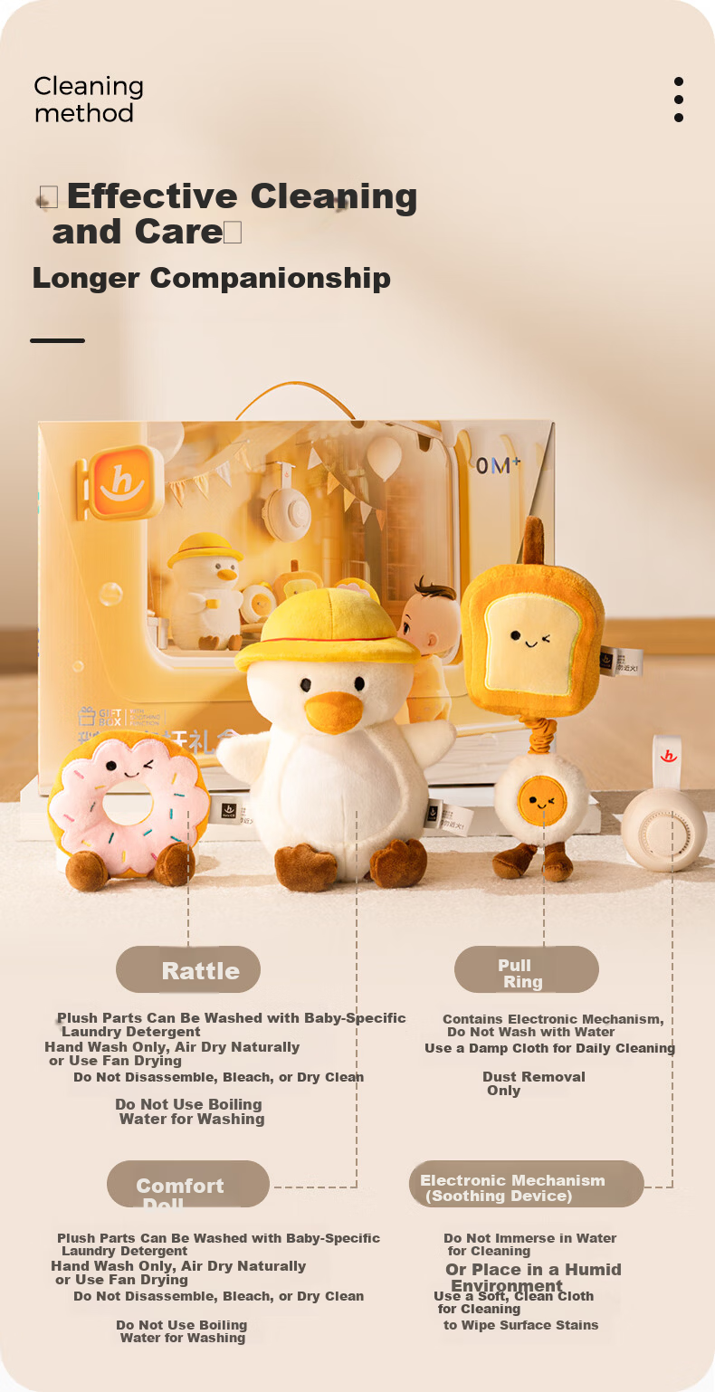 HuiLe Toys Newborn Gift Panda Plush Baby Comfort Blanket Teething Soothing Toy 16