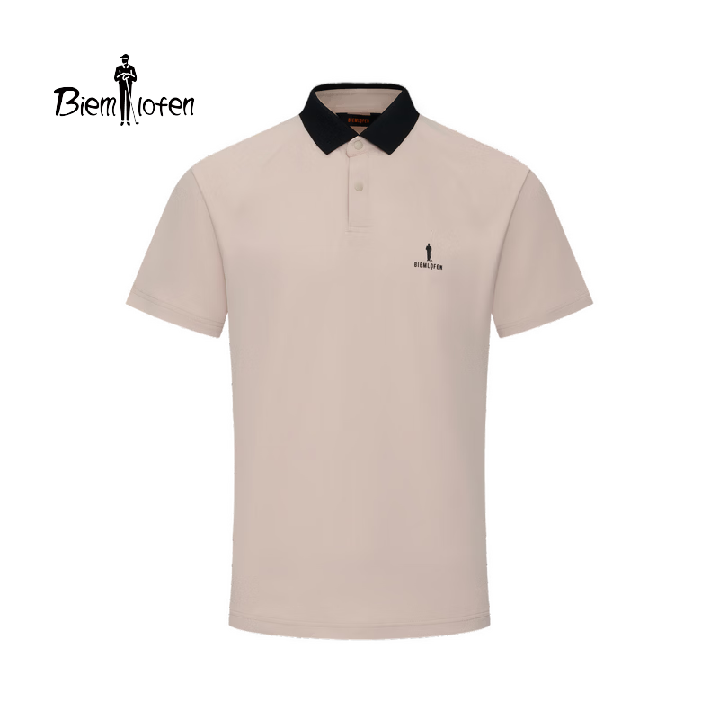 Biyinlefen Refreshing Comfortable Skin-friendly Spring Summer Men's Casual Sports Outdoor Polo Shirt with Short Sleeves and Turn-down Collar