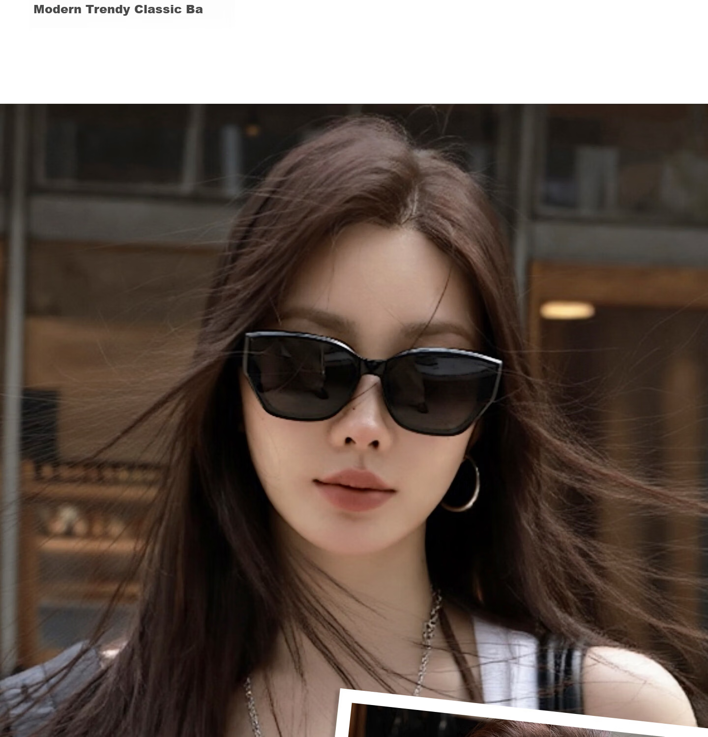 CAPONI Cat Eye Polarized UV400 Sunglasses for Women, Vintage Anti-UV Driving Sun Glasses, Face Slimming 7