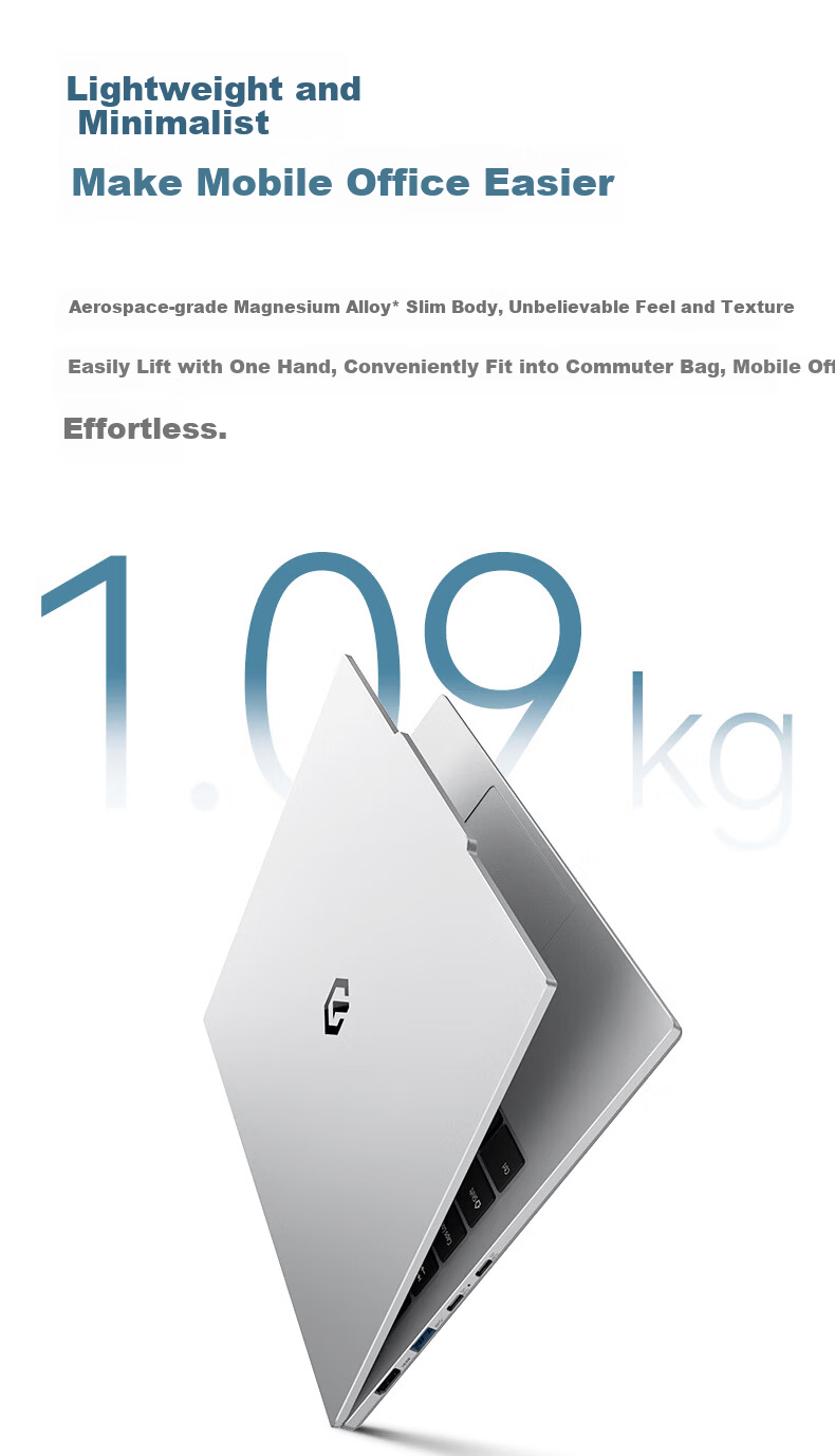 HKC Jinghong 14 Lightweight Laptop 14-inch High-Performance Gaming Notebook 13420H 16GB 1TB FHD Silver 3