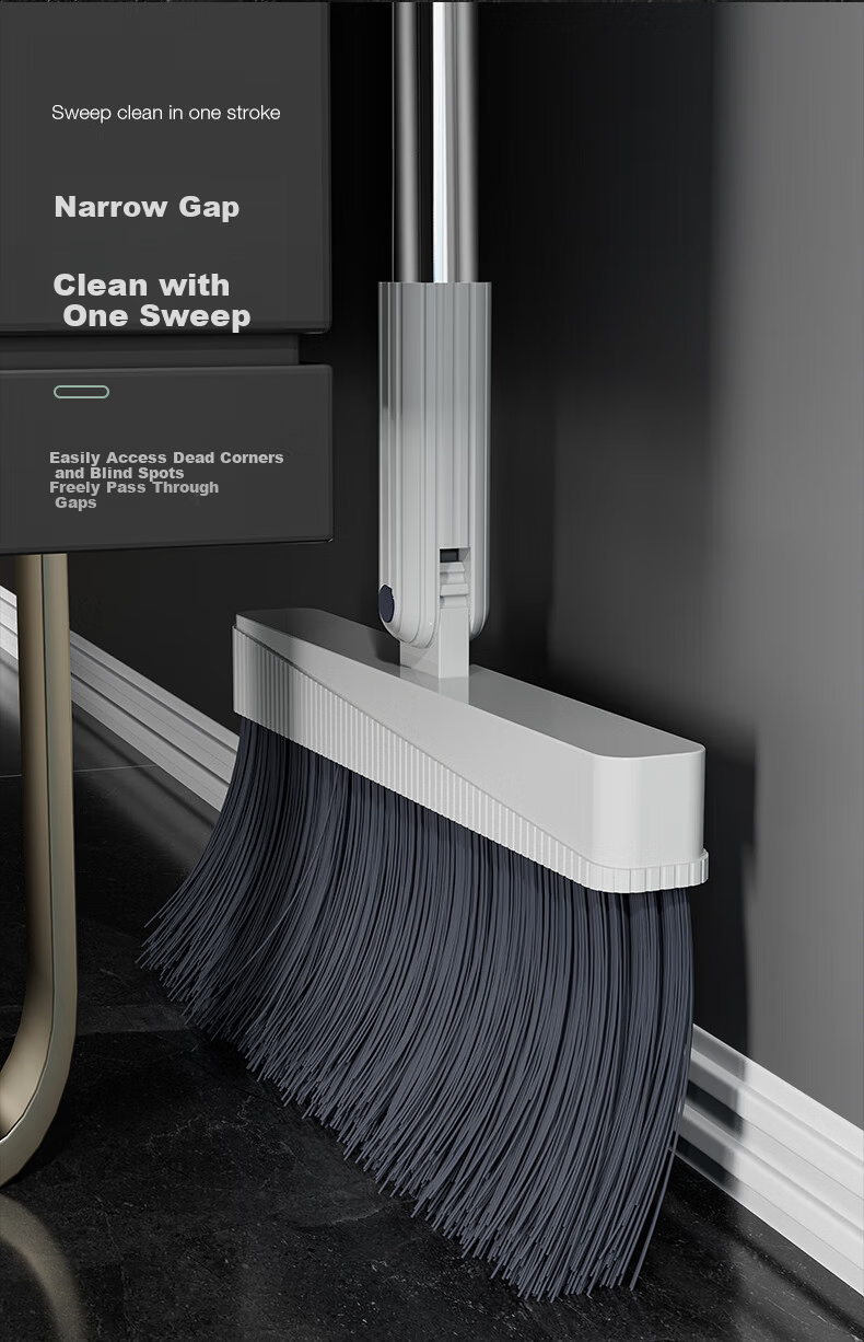 Baijia Haoshi Broom and Dustpan Set Household Broom Water Scraper Non-Stick Hair Dustpan Floor Cleaning Tool Brush 5
