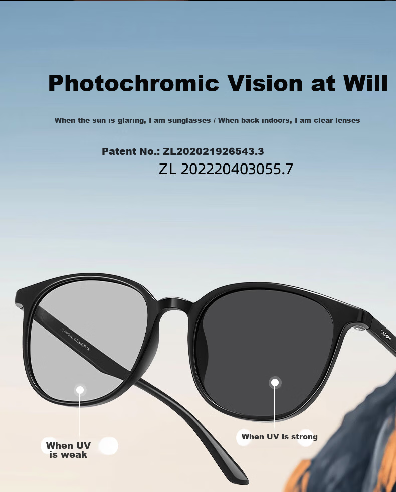 Jiaboli Ultra-Light Photochromic Polarized Sunglasses Driving Glasses Unisex Day and Night Use UV Protection 9