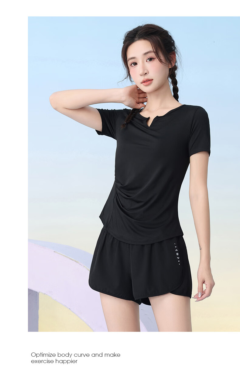Baisirong Women's Outdoor Cycling Jersey Professional Running Sports Set Four-Season Lightweight Breathable Quick-Dry Fitness Training Yoga Wear 16