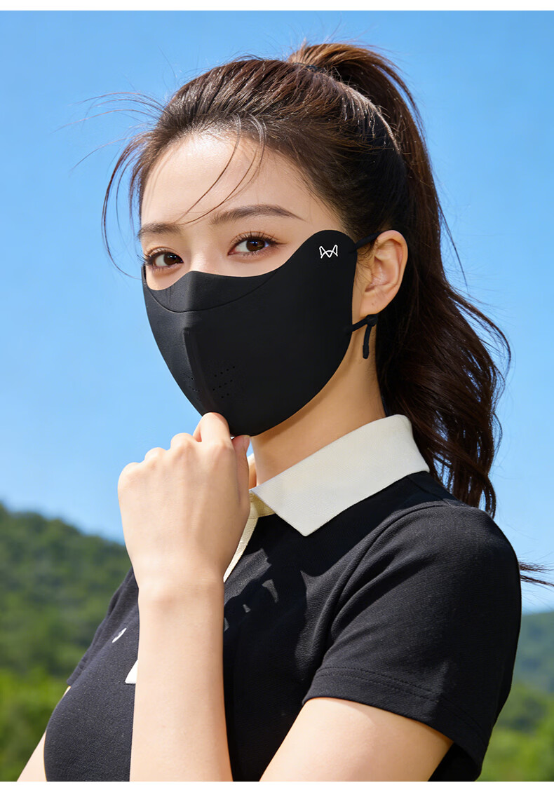 Miiow Women's Sunscreen Mask Summer UV Protection 3D Stereo High-Value New 2026 Mountaineering Cycling Ice Silk Sunshade Face Mask 18