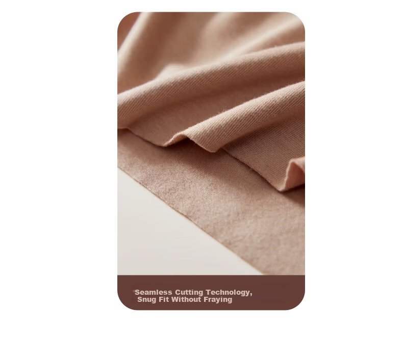 BOPRUIEY Hyaluronic Acid Thermal Underwear Women's Semi-High Neck Base Layer High Elastic Slim Seamless Moisturizing Skin Care Set 21