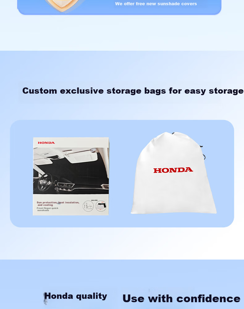 HONDA Original Car Sunshade Front Windshield Interior Heat Insulation Sunshade Ice Curtain Single Layer Accord Special 13